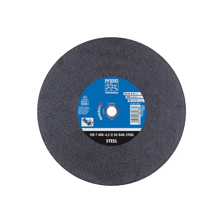 Pferd Large Diameter Cut-off Wheel, 16 in Dia, 1/8 in Thick, 20 mm Arbor Hole Size, Aluminum oxide A 64397